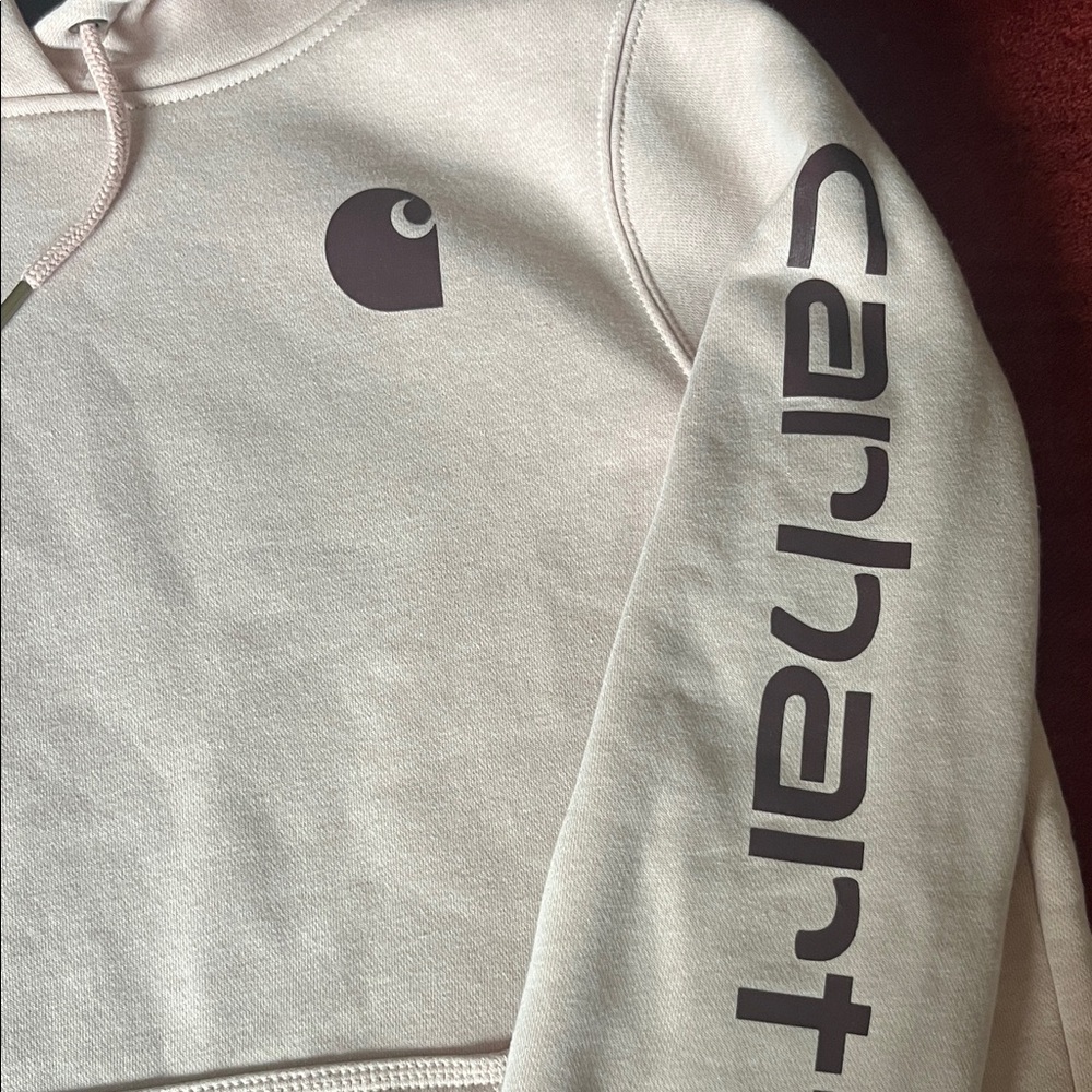 Carhartt Women's Hoodie in Light Pink - Picture 4 of 6